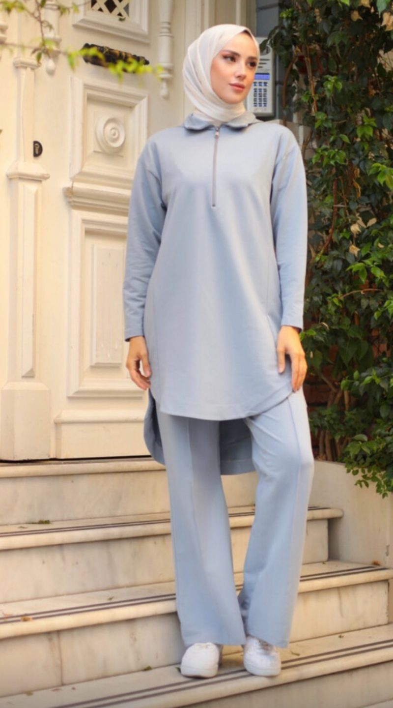 Örme Gri Eşofman Takım