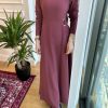 Soiree -Bordo Tokalı Elbise