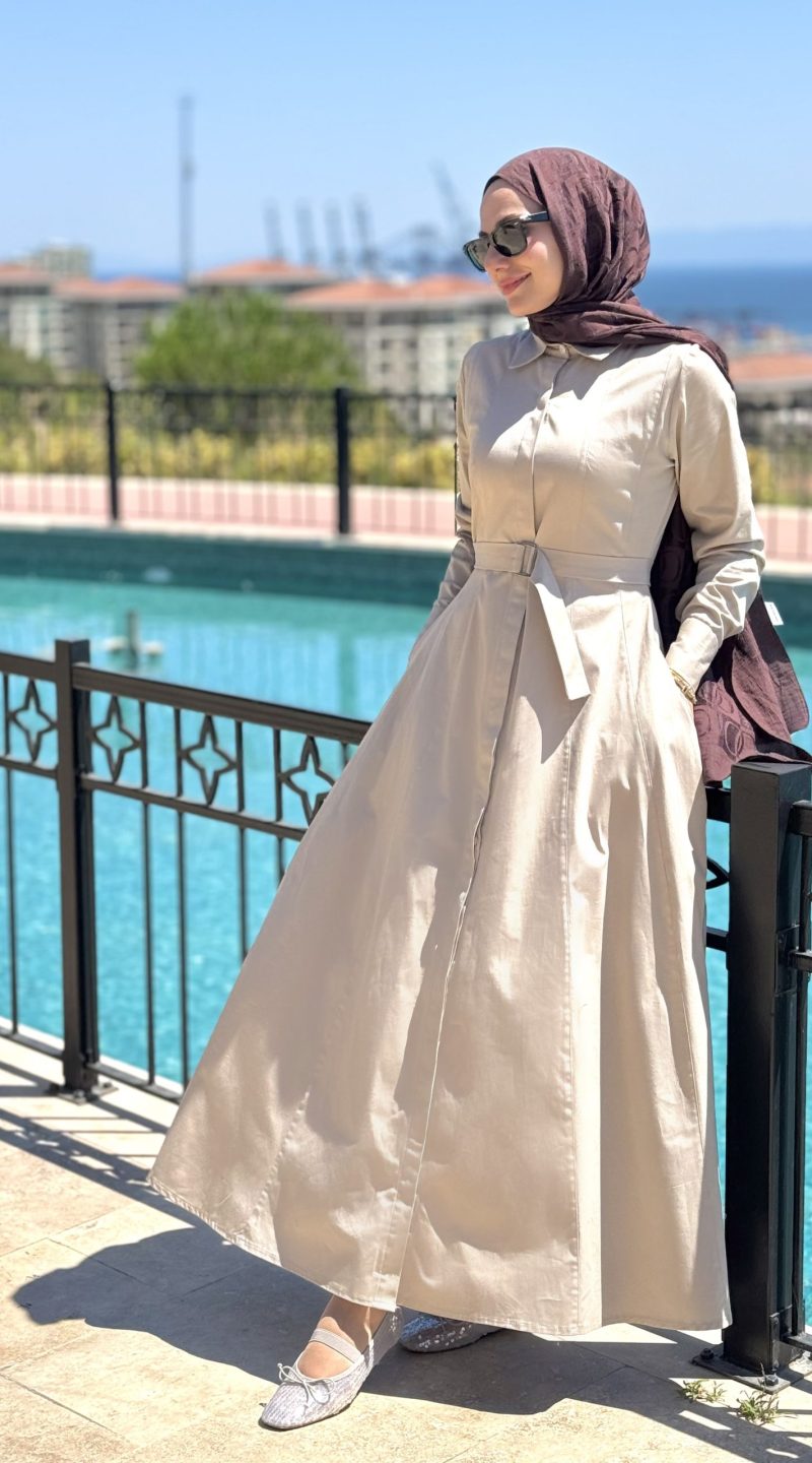 Saye - Taş Gabardin Elbise